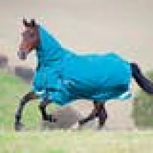 TK9690-75"-Turq Storm Cheeta 200g Rug & Neck Set