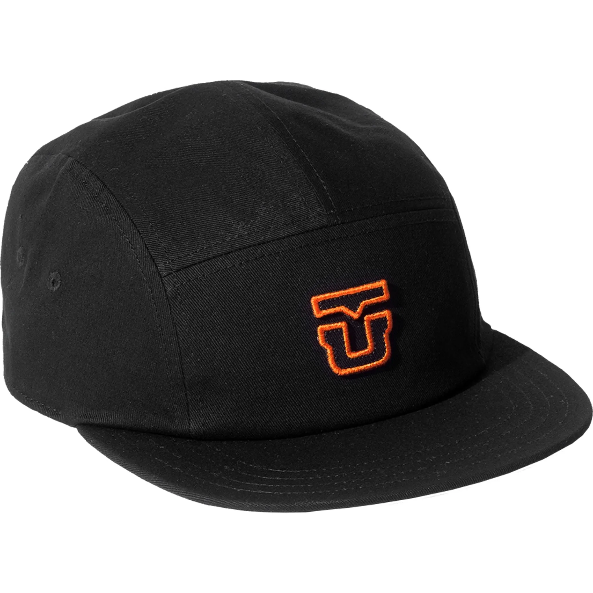 Union 5 Panel Hat Black Orange