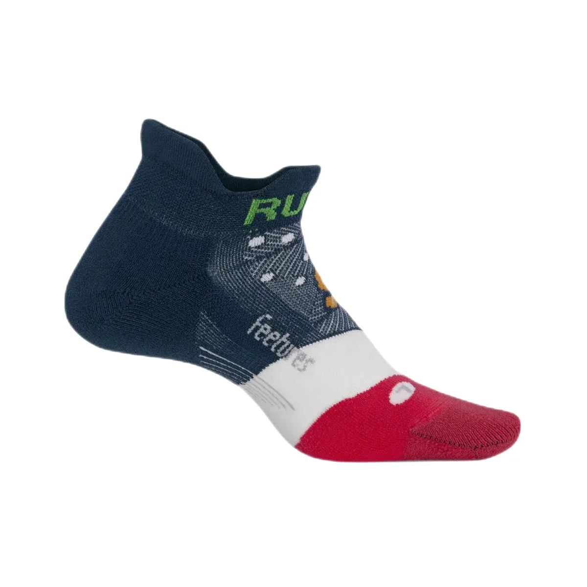 Unisex Feetures Elite Light Cushion No Show Festive Socks
