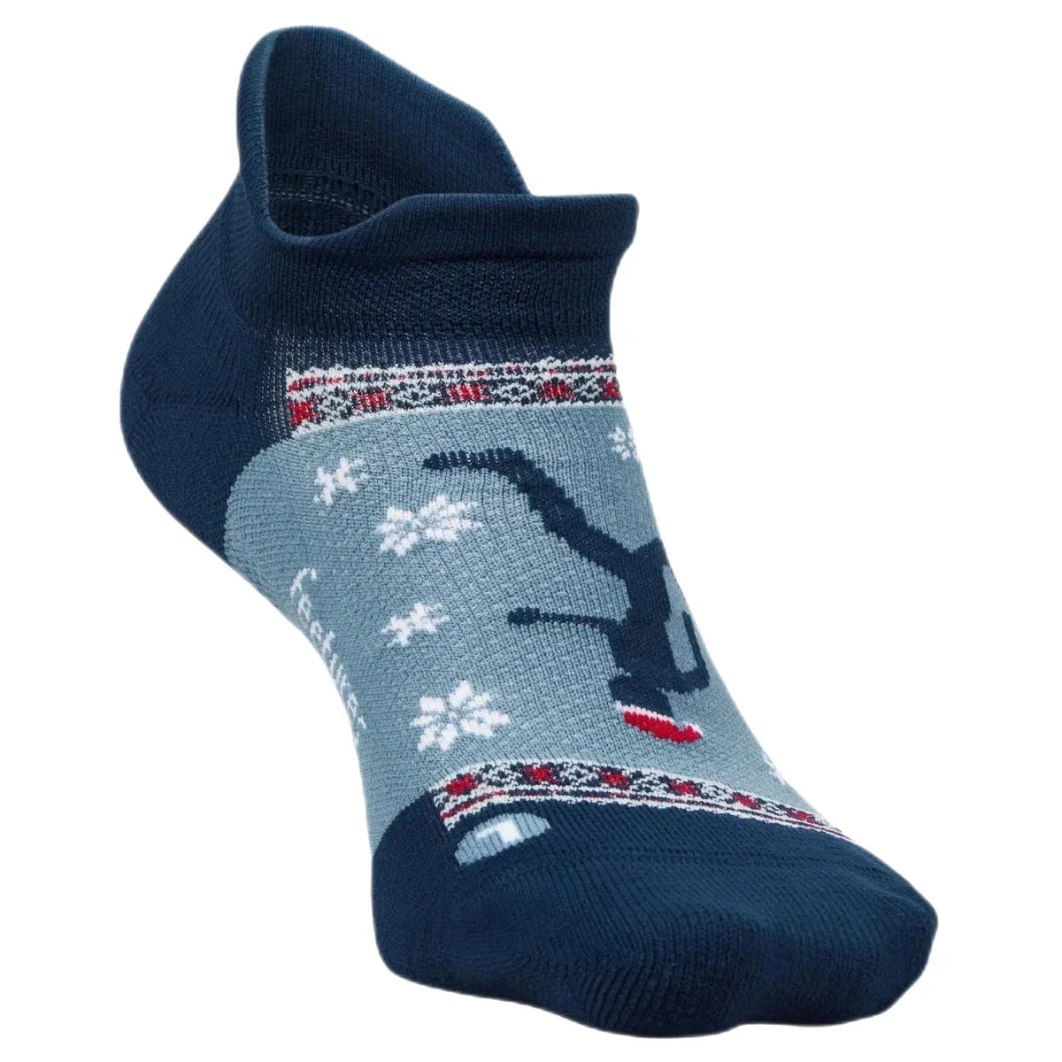 Unisex Feetures Elite Light Cushion No Show Festive Socks