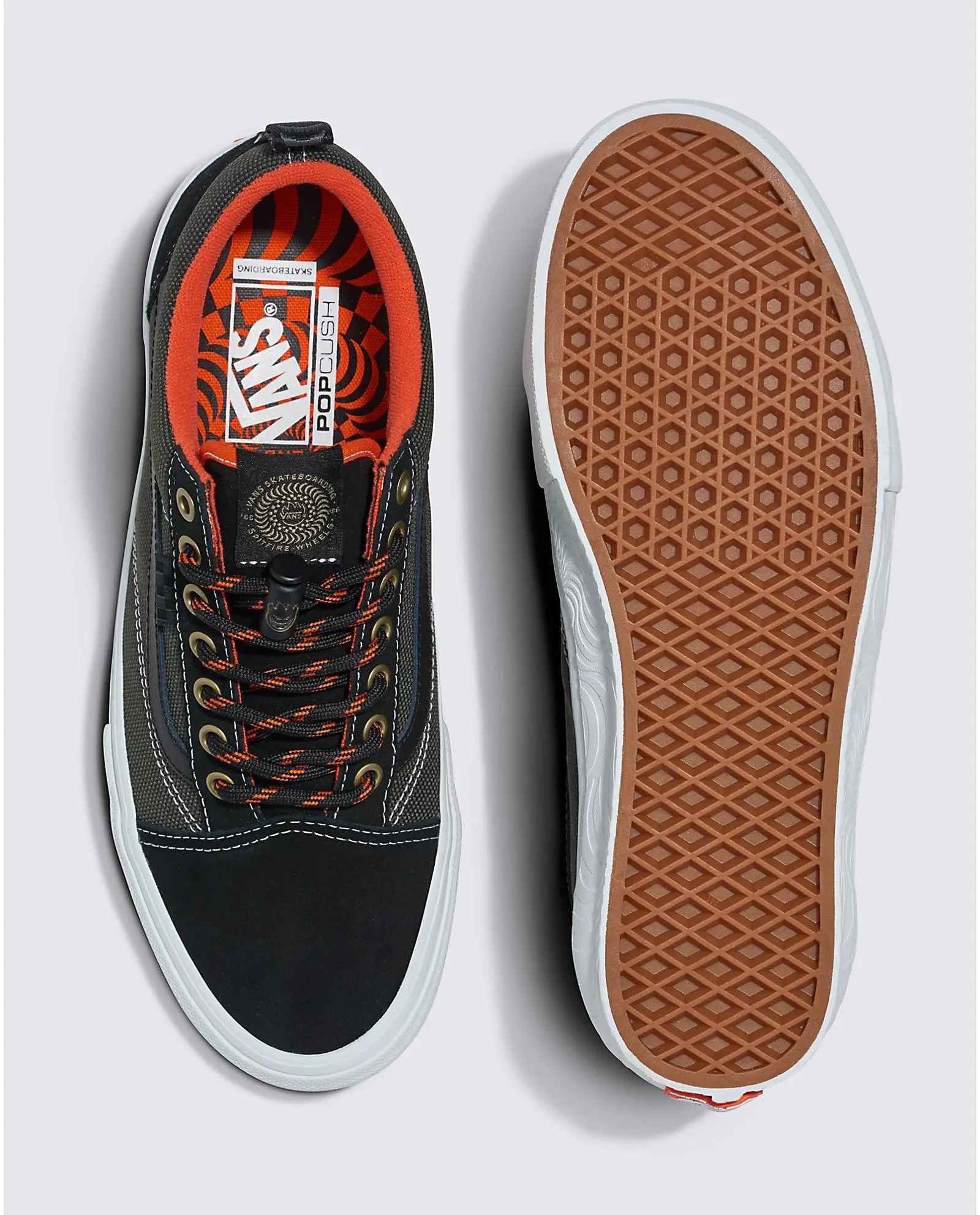 Vans X Spitfire Wheels Skate Old Skool Shoe Black Flame