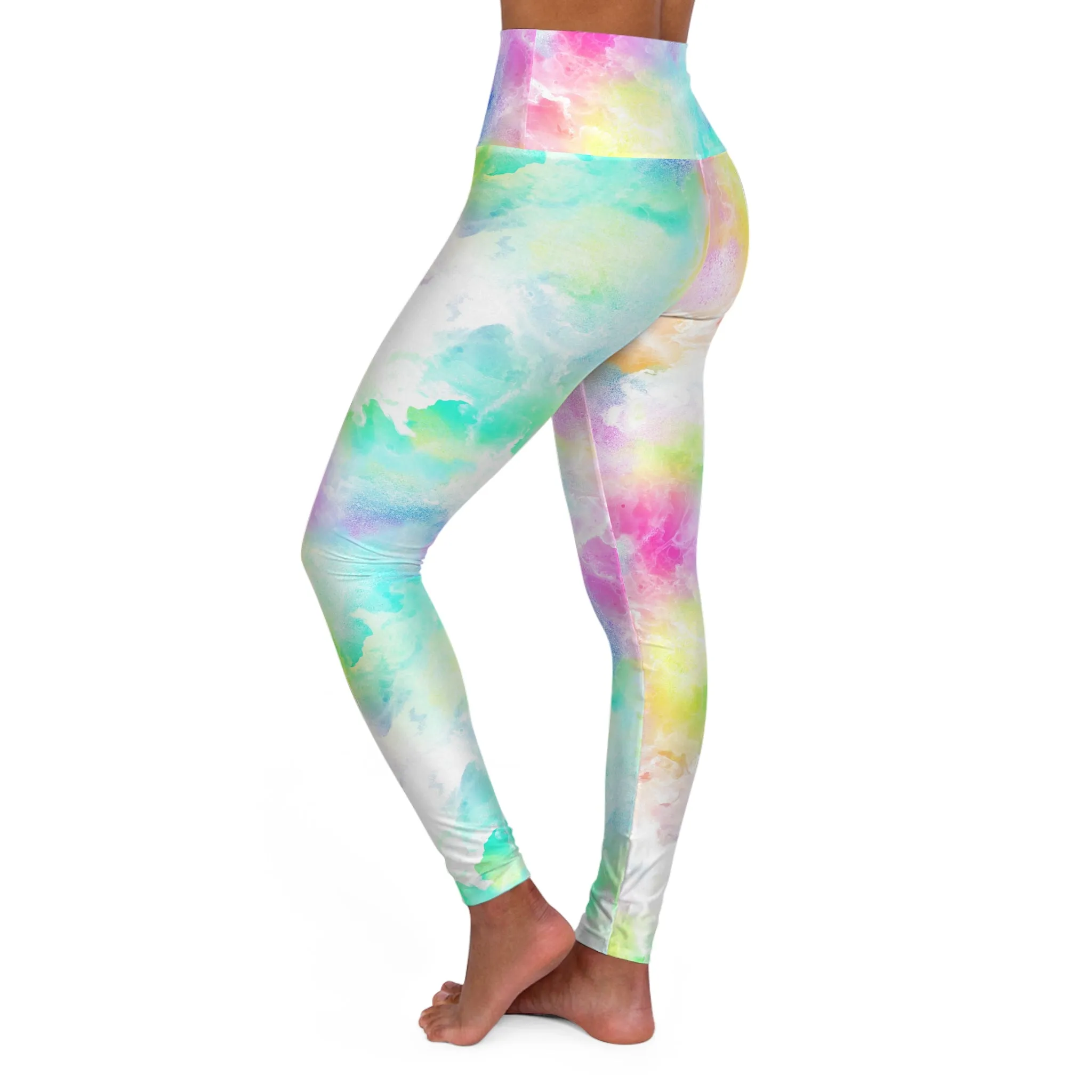 Vibrant High Waisted Yoga Leggings - Colorful Activewear for Fitness Enthusiasts