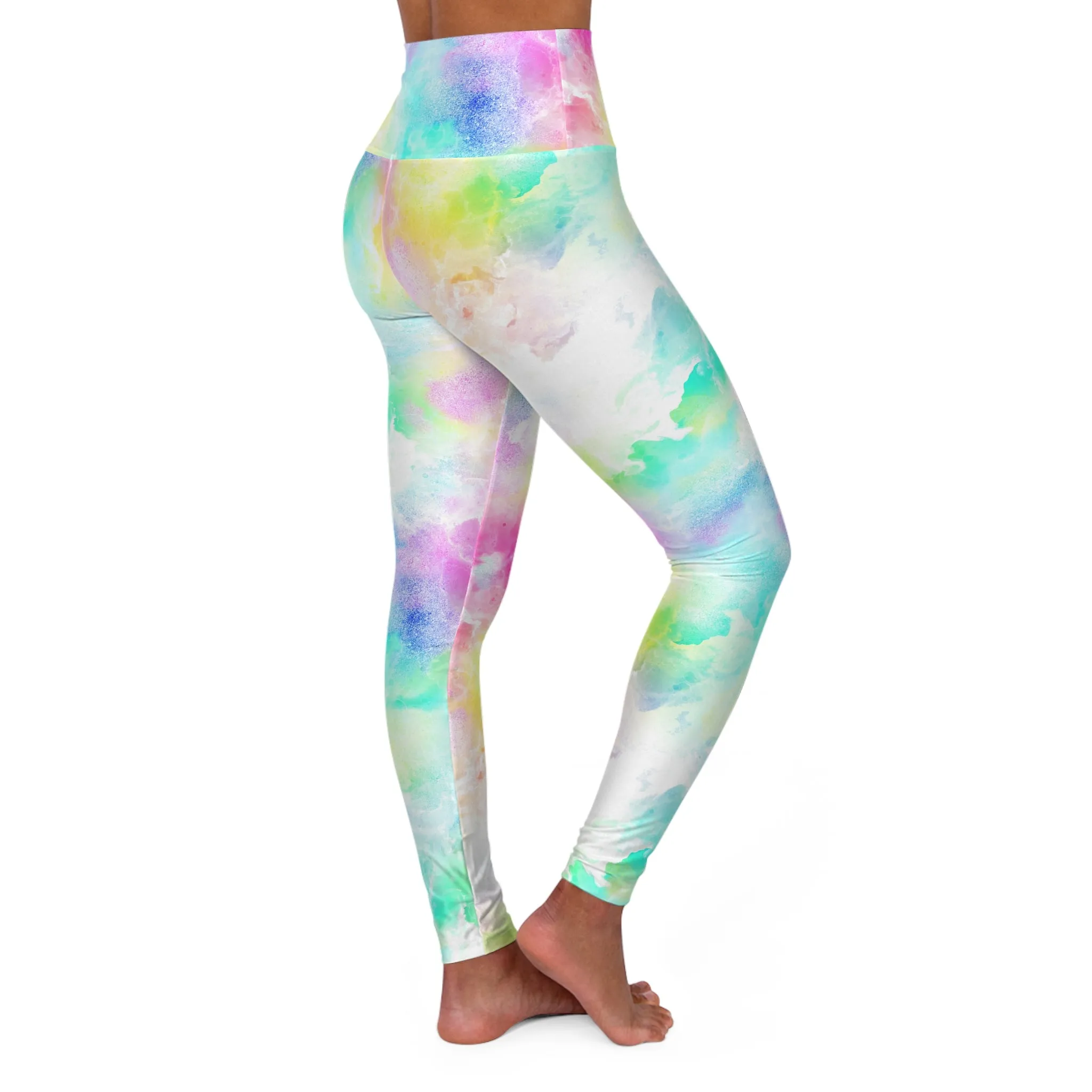 Vibrant High Waisted Yoga Leggings - Colorful Activewear for Fitness Enthusiasts