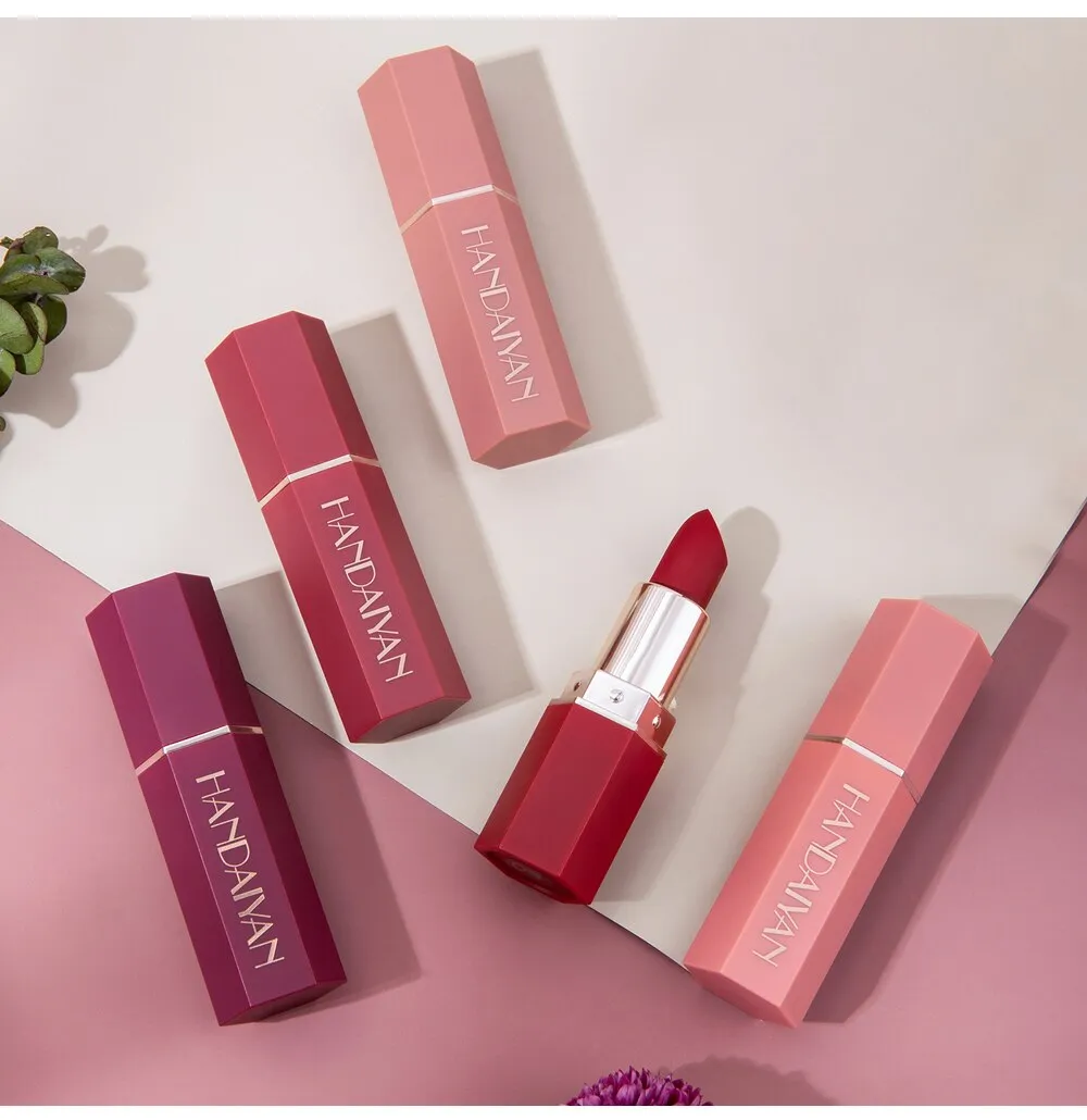 Waterproof Nude Matte Lipstick - Long-lasting, 6 Color Set
