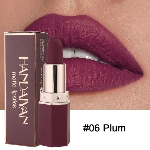 Waterproof Nude Matte Lipstick - Long-lasting, 6 Color Set