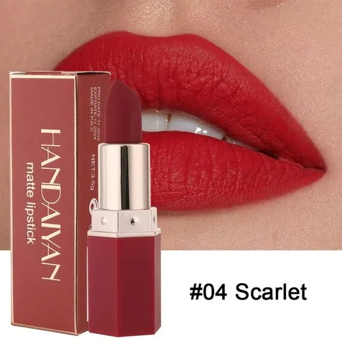 Waterproof Nude Matte Lipstick - Long-lasting, 6 Color Set