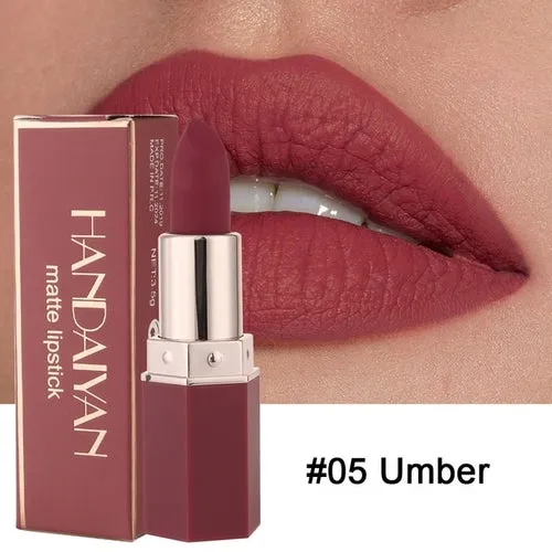 Waterproof Nude Matte Lipstick - Long-lasting, 6 Color Set