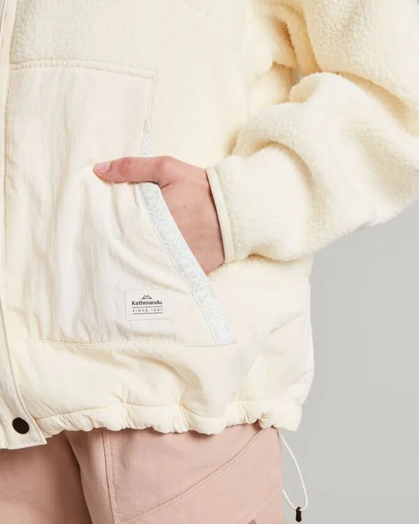 WOMEN'S CO-Z HIGH PILE JACKET - NATURAL