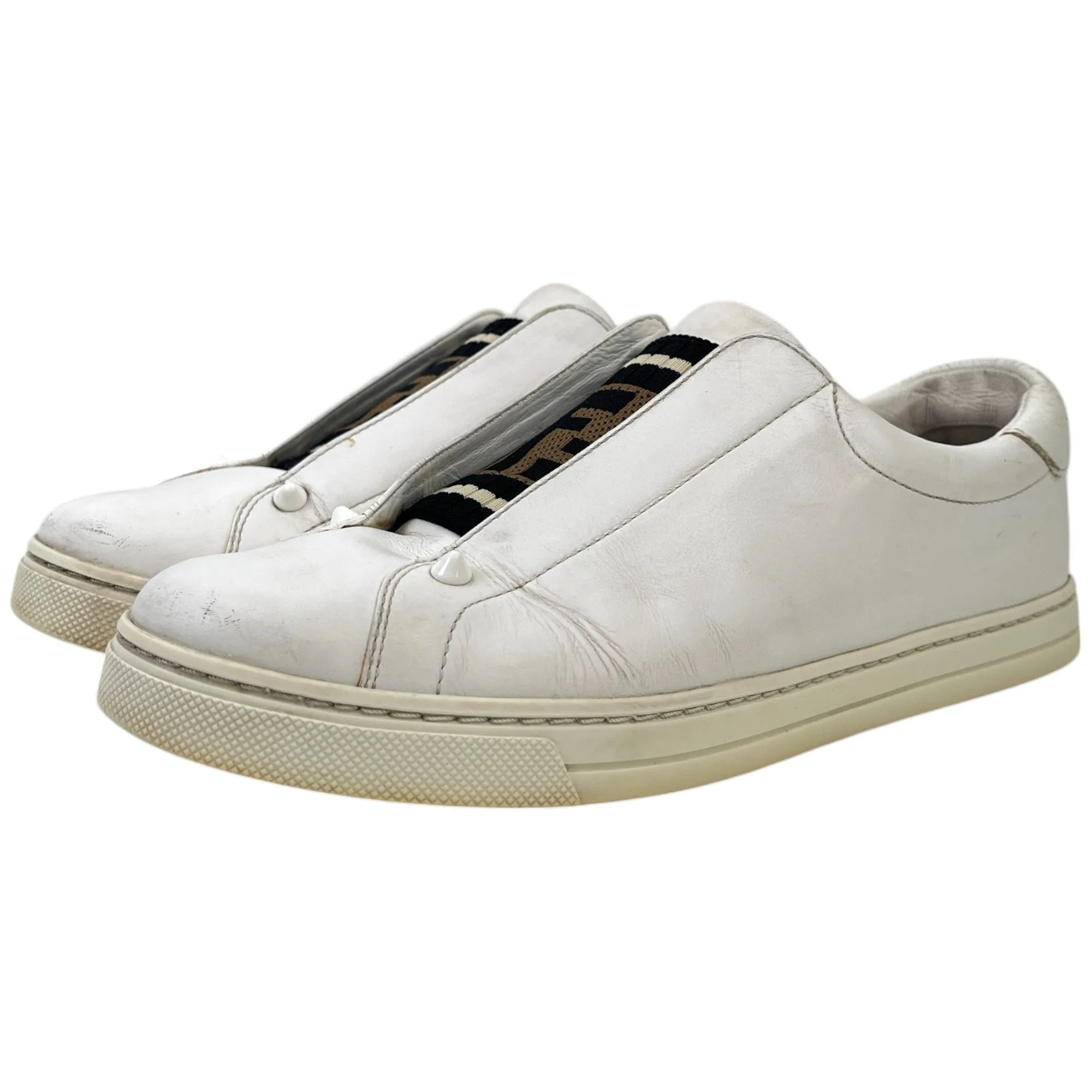 Women's Ff Logo Low Trainers White Size EU 38 / UK 5