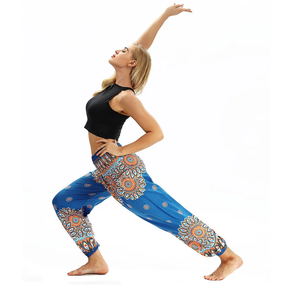 Women's straight Loose Harem Pant - Sunflowers bloomers
