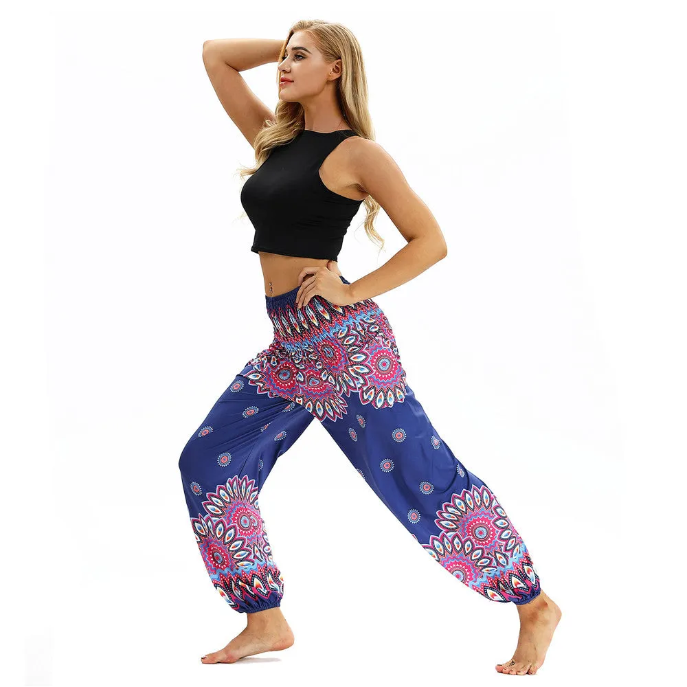 Women's straight Loose Harem Pant - Sunflowers bloomers
