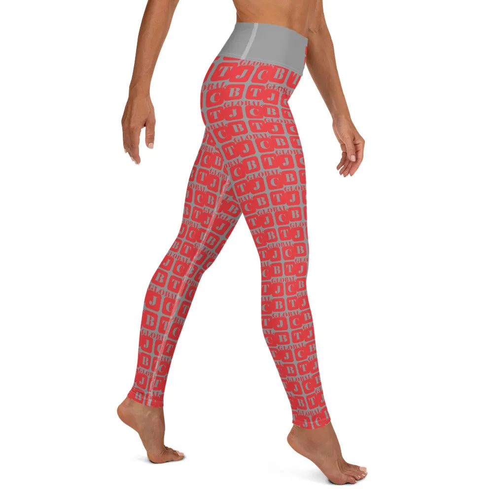 Yoga Leggings "2021-0111 Gray (Red Logo)"