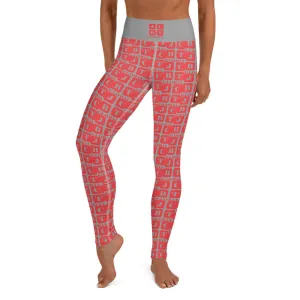 Yoga Leggings "2021-0111 Gray (Red Logo)"