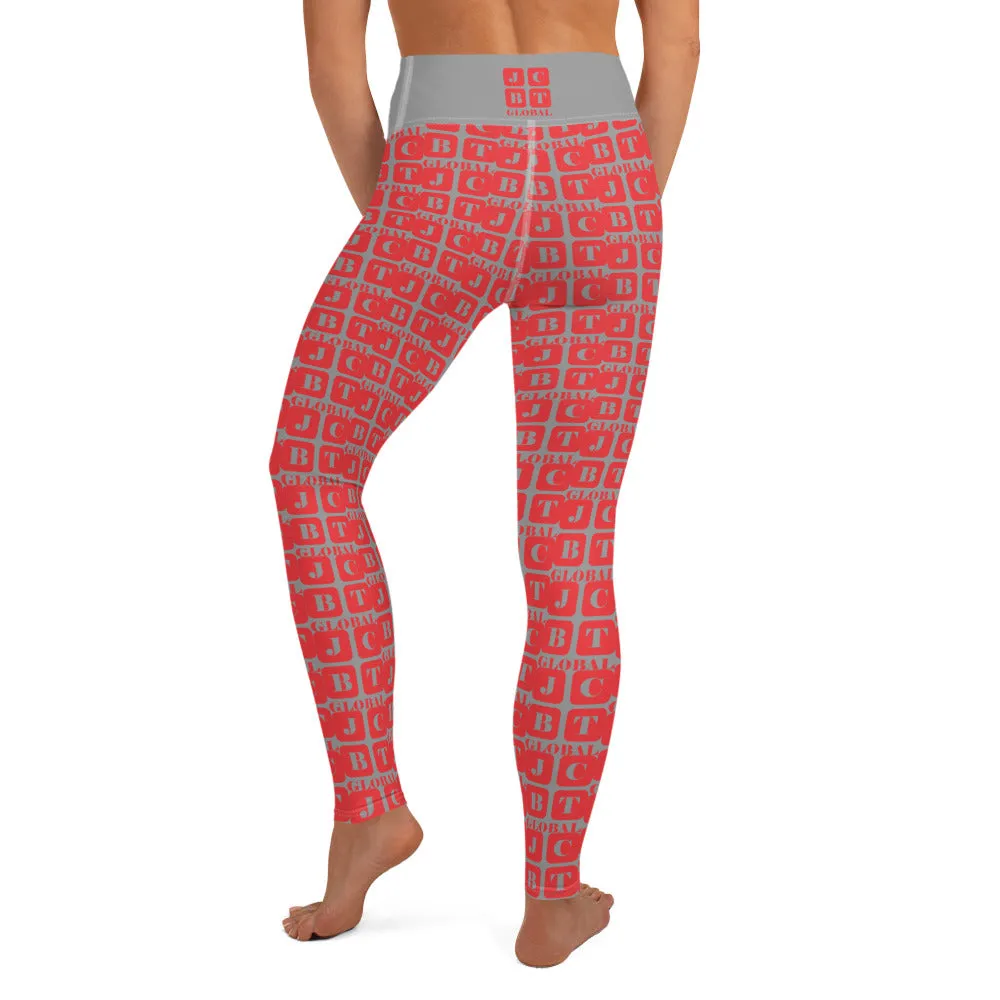 Yoga Leggings "2021-0111 Gray (Red Logo)"