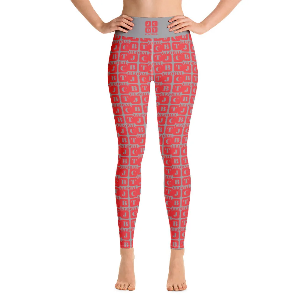 Yoga Leggings "2021-0111 Gray (Red Logo)"