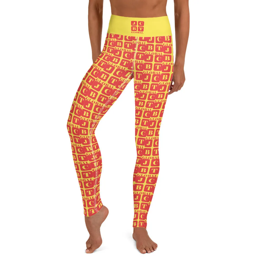 Yoga Leggings "2021-0121 Yellow (Red Logo)"