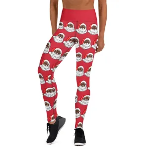 Yoga Leggings Santa Red
