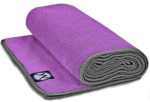 Youphoria Yoga Towel 24 x 72 - Microfiber Non Slip Yoga Mat Towel - Skidless Grip, Ultra Soft and Sweat Absorbent