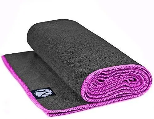 Youphoria Yoga Towel 24 x 72 - Microfiber Non Slip Yoga Mat Towel - Skidless Grip, Ultra Soft and Sweat Absorbent