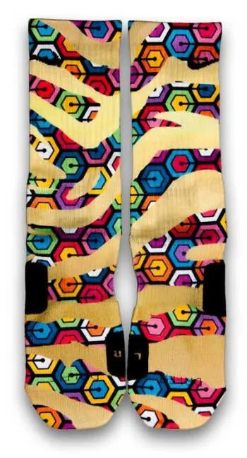 Zebra Hexapod Custom Elite Socks