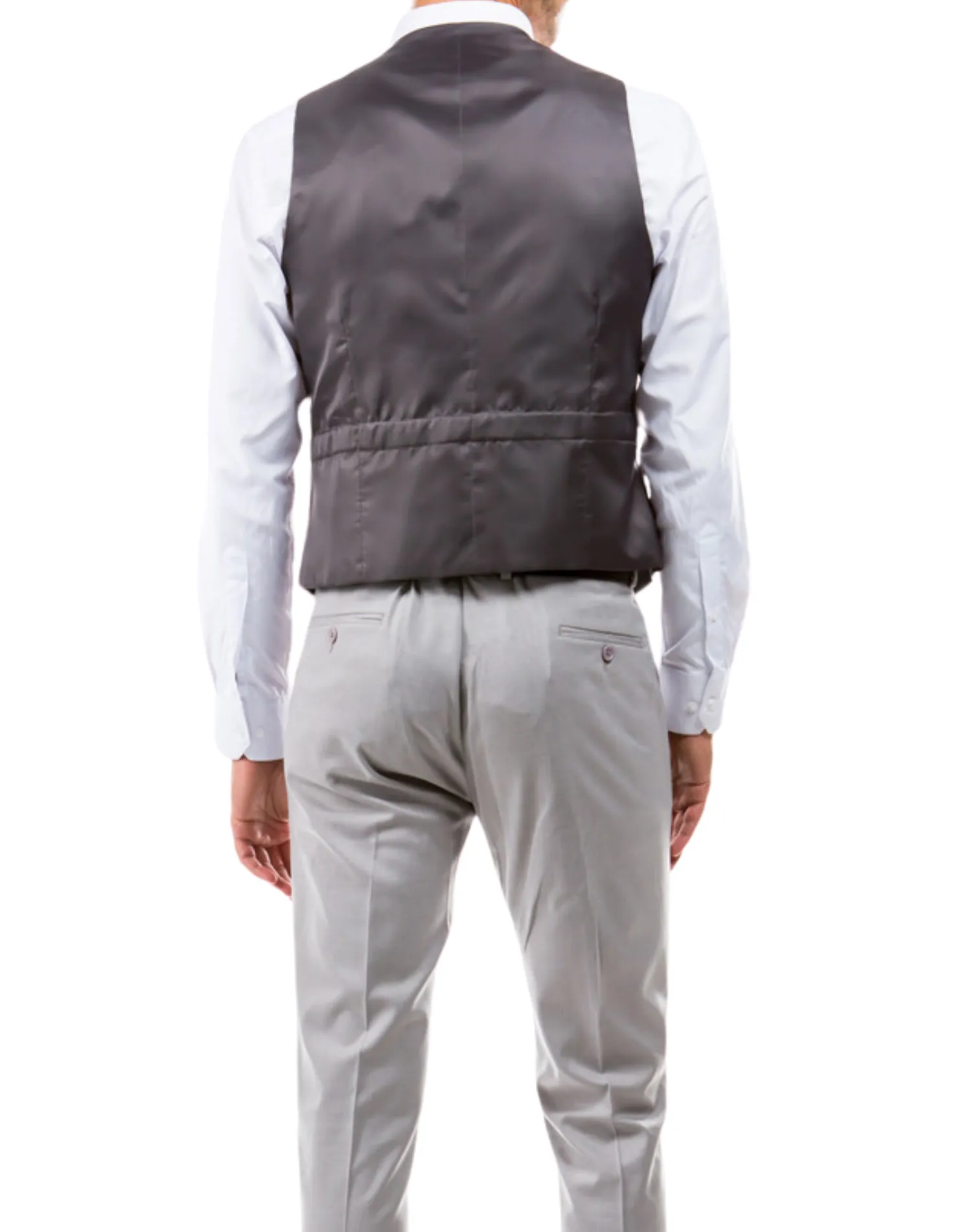 Zegarie Solid Modern Fit Vest - Light Gray